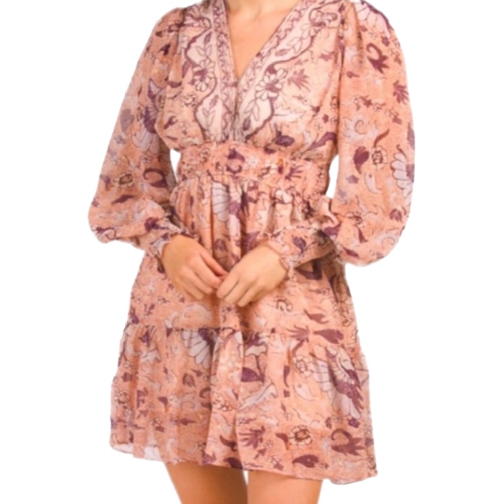 O.P.T One Pretty Time Anthropologie Smocked Mini Dress